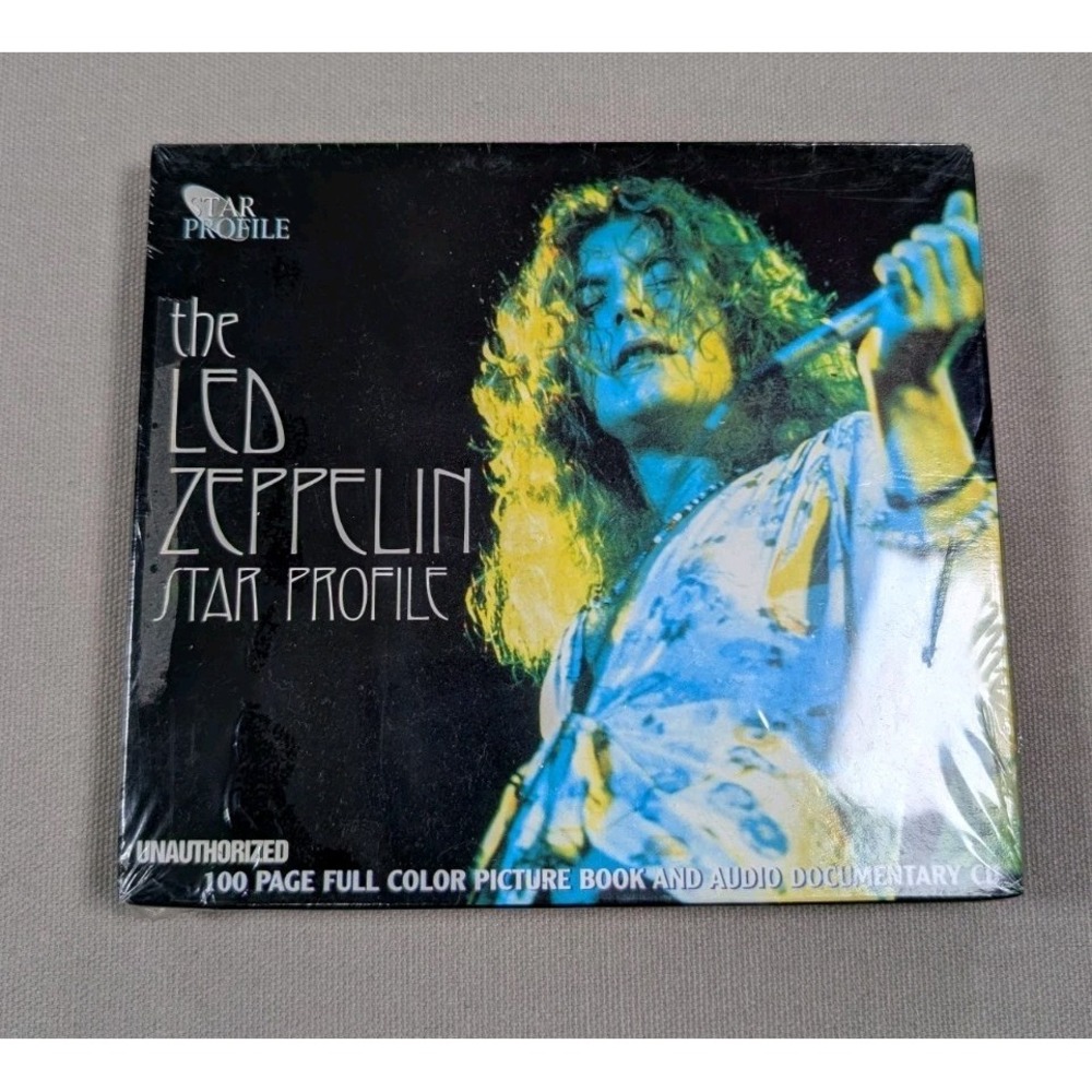 Led Zeppelin Star Profile Sealed Book & Audio CD Set 1997 Unauthorized Rare